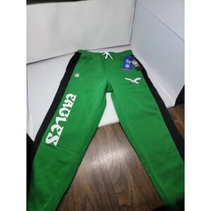 Philadelphia Eagles NFL Men's Kelly Green & Black Jogger Sweatpants Sz M NWT